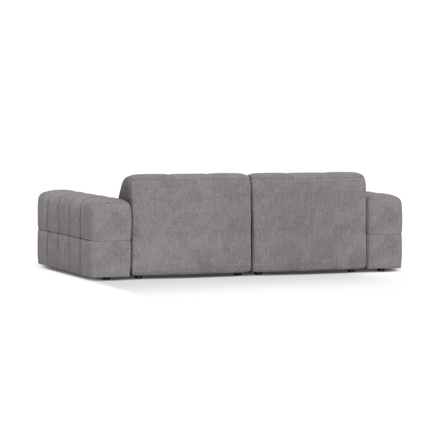 Chicago 3-Sitzer Sofa aus Chenille in Hellgrau (Eden 18 Grey), 212x102 cm von Cosmopolitan Design – Bild 4