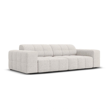 Chicago 3-Sitzer Sofa aus Chenille in Hellgrau (Haga 06), 204x102x70 cm von Cosmopolitan Design – Bild 3