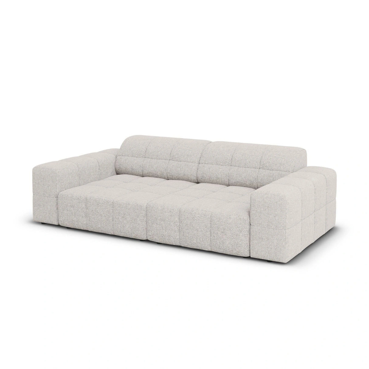 Chicago 3-Sitzer Sofa aus Chenille in Hellgrau (Haga 06), 204x102x70 cm von Cosmopolitan Design – Bild 4