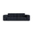 Chicago 3-Sitzer Sofa aus Chenille in Marineblau (Eden 16 Deep Blue), 212x102 cm von Cosmopolitan Design – Bild 1