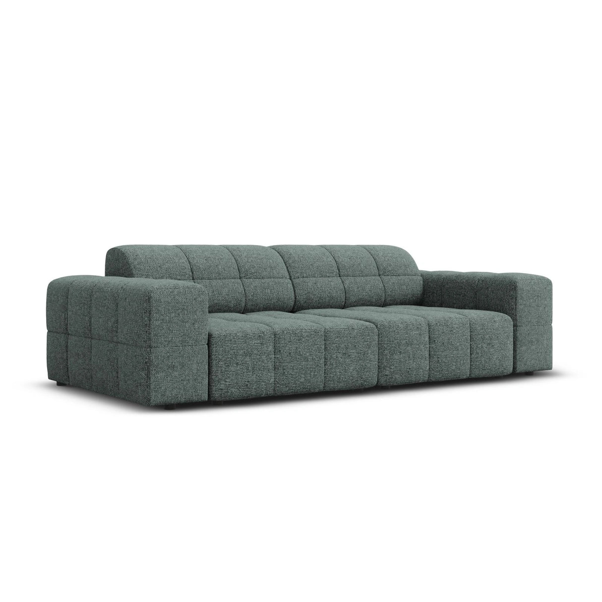 Chicago 3-Sitzer Sofa aus Chenille in Petrol (Haga 78), 204x102x70 cm von Cosmopolitan Design – Bild 3