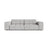 Chicago 3-Sitzer Sofa aus Chenille in Silber (Eden 17 Silver), 212x102 cm von Cosmopolitan Design – Bild 1