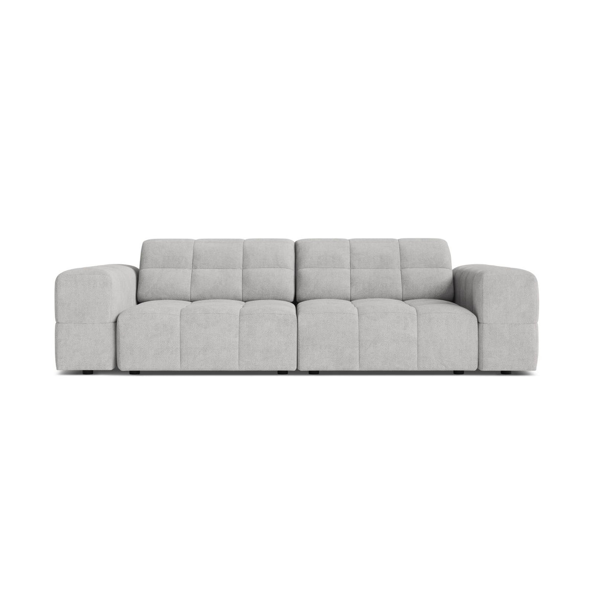 Chicago 3-Sitzer Sofa aus Chenille in Silber (Eden 17 Silver), 212x102 cm von Cosmopolitan Design – Bild 1