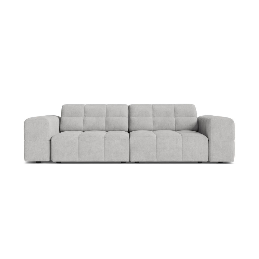 Chicago 3-Sitzer Sofa aus Chenille in Silber (Eden 17 Silver), 212x102 cm von Cosmopolitan Design – Bild 1
