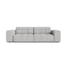Chicago 3-Sitzer Sofa aus Chenille in Silber (Eden 17 Silver), 212x102 cm von Cosmopolitan Design – Bild 1
