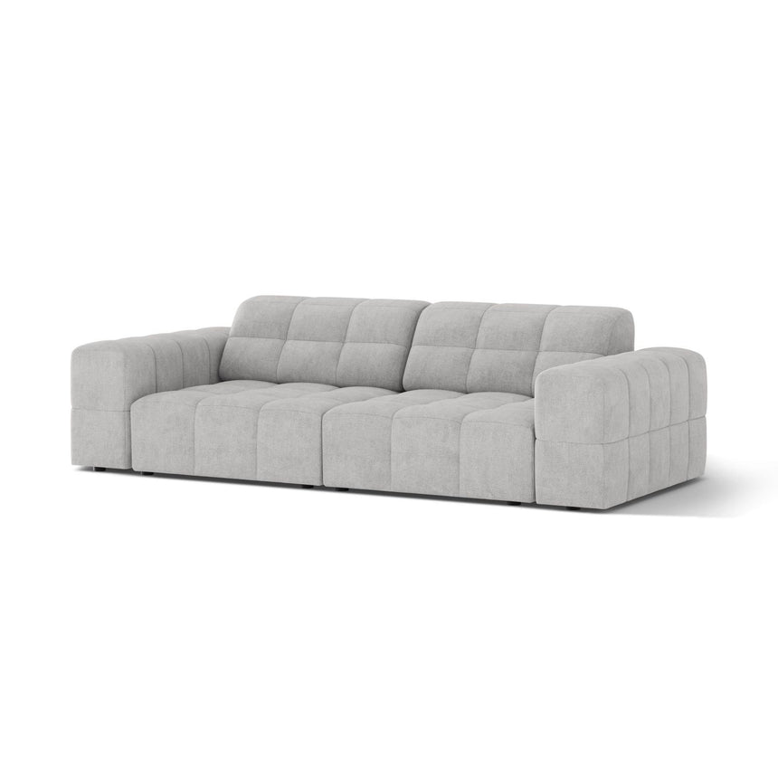 Chicago 3-Sitzer Sofa aus Chenille in Silber (Eden 17 Silver), 212x102 cm von Cosmopolitan Design – Bild 3