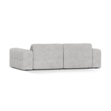 Chicago 3-Sitzer Sofa aus Chenille in Silber (Eden 17 Silver), 212x102 cm von Cosmopolitan Design – Bild 4