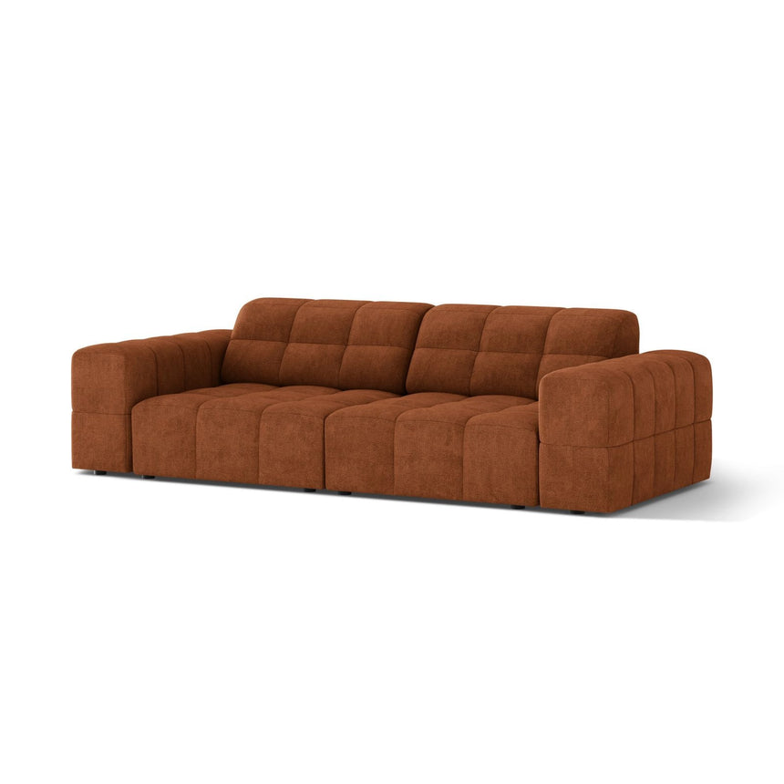 Chicago 3-Sitzer Sofa aus Chenille in Ziegel (Eden 10 Terra), 212x102 cm von Cosmopolitan Design – Bild 3