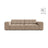 Chicago 3-Sitzer Sofa aus Samt in Beige (Venus 2928), 212x102 cm von Cosmopolitan Design – Bild 1