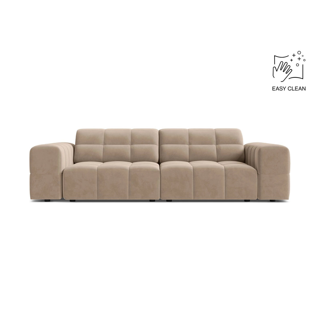 Chicago 3-Sitzer Sofa aus Samt in Beige (Venus 2928), 212x102 cm von Cosmopolitan Design – Bild 1