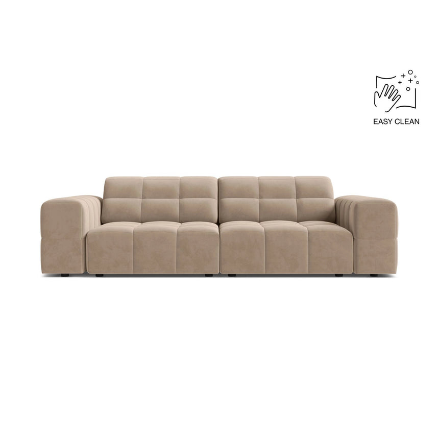 Chicago 3-Sitzer Sofa aus Samt in Beige (Venus 2928), 212x102 cm von Cosmopolitan Design – Bild 1