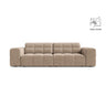Chicago 3-Sitzer Sofa aus Samt in Beige (Venus 2928), 212x102 cm von Cosmopolitan Design – Bild 1