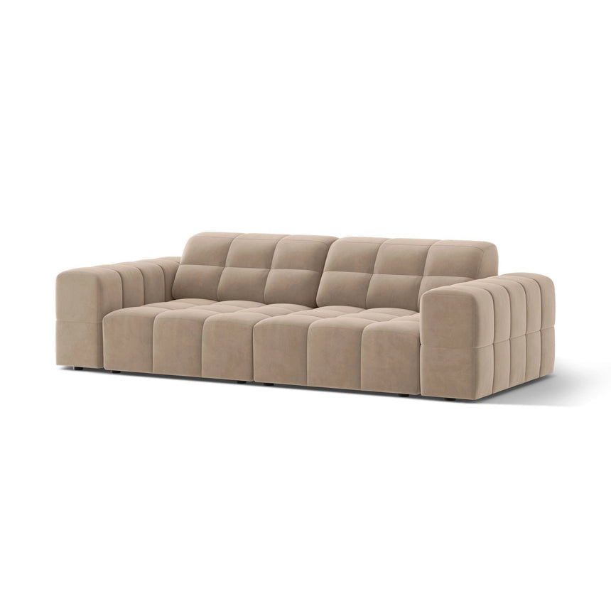 Chicago 3-Sitzer Sofa aus Samt in Beige (Venus 2928), 212x102 cm von Cosmopolitan Design – Bild 3