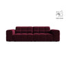 Chicago 3-Sitzer Sofa aus Samt in Burgund (Venus 2932), 212x102 cm von Cosmopolitan Design – Bild 1