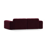 Chicago 3-Sitzer Sofa aus Samt in Burgund (Venus 2932), 212x102 cm von Cosmopolitan Design – Bild 4