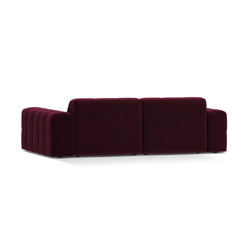 Chicago 3-Sitzer Sofa aus Samt in Burgund (Venus 2932), 212x102 cm von Cosmopolitan Design – Bild 4