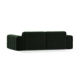 Chicago 3-Sitzer Sofa aus Samt in Flaschengrün (Venus 2940), 212x102 cm von Cosmopolitan Design – Bild 4