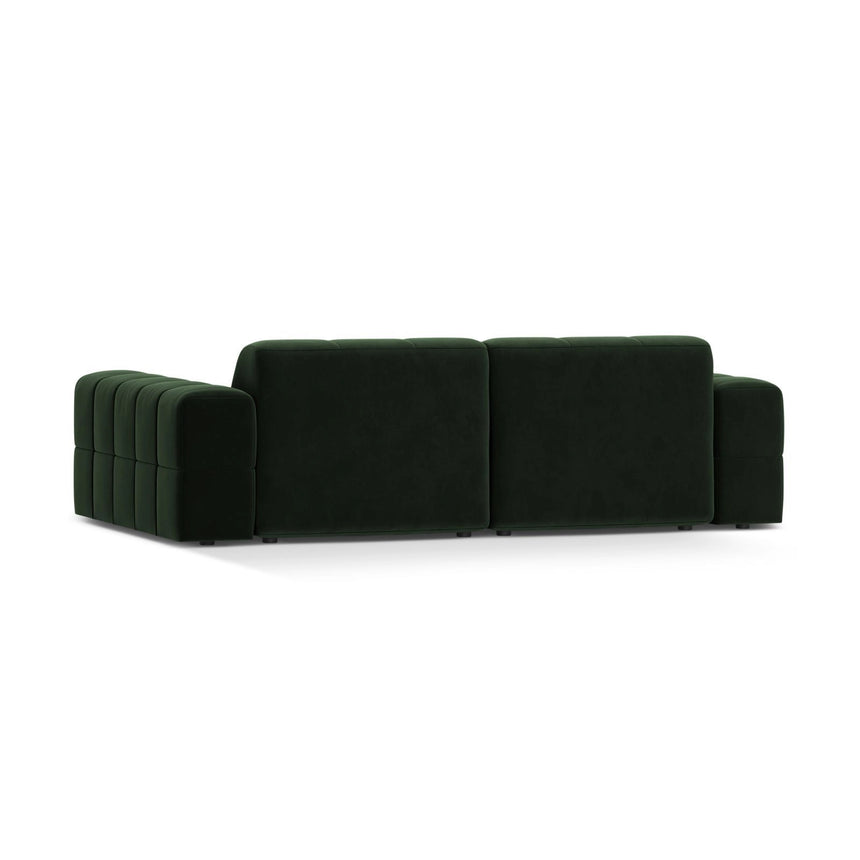 Chicago 3-Sitzer Sofa aus Samt in Flaschengrün (Venus 2940), 212x102 cm von Cosmopolitan Design – Bild 4