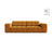 Chicago 3-Sitzer Sofa aus Samt in Gelb (Venus 2917), 212x102 cm von Cosmopolitan Design – Bild 1