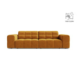 Chicago 3-Sitzer Sofa aus Samt in Gelb (Venus 2917), 212x102 cm von Cosmopolitan Design – Bild 1