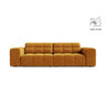 Chicago 3-Sitzer Sofa aus Samt in Gelb (Venus 2917), 212x102 cm von Cosmopolitan Design – Bild 1