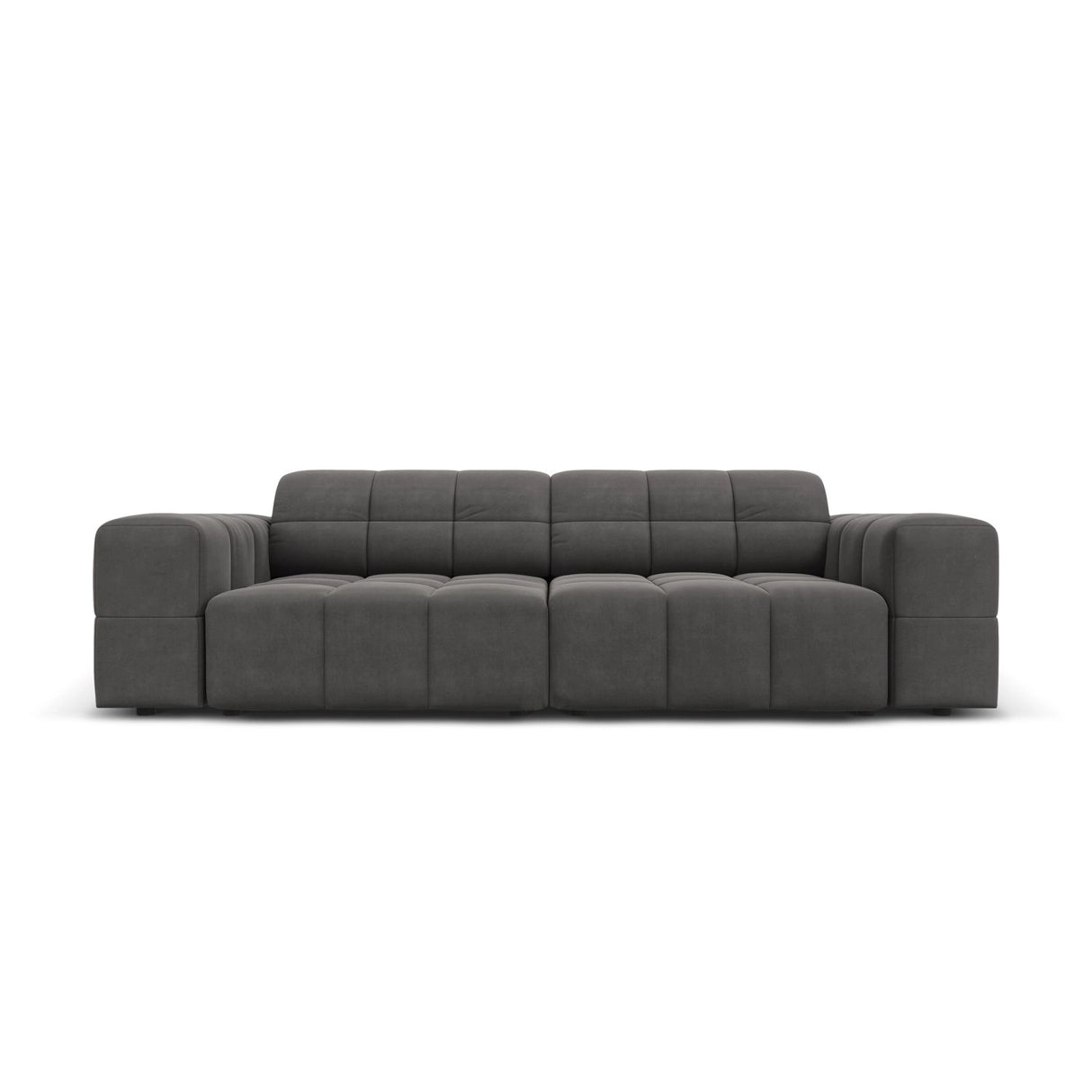 Chicago 3-Sitzer Sofa aus Samt in Grau (Bluvel 14), 204x102x70 cm von Cosmopolitan Design – Bild 1
