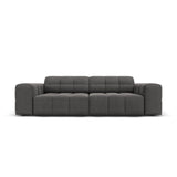 Chicago 3-Sitzer Sofa aus Samt in Grau (Bluvel 14), 204x102x70 cm von Cosmopolitan Design – Bild 1