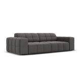 Chicago 3-Sitzer Sofa aus Samt in Grau (Bluvel 14), 204x102x70 cm von Cosmopolitan Design – Bild 3
