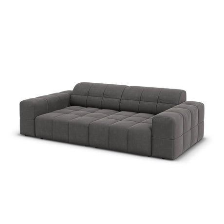 Chicago 3-Sitzer Sofa aus Samt in Grau (Bluvel 14), 204x102x70 cm von Cosmopolitan Design – Bild 4