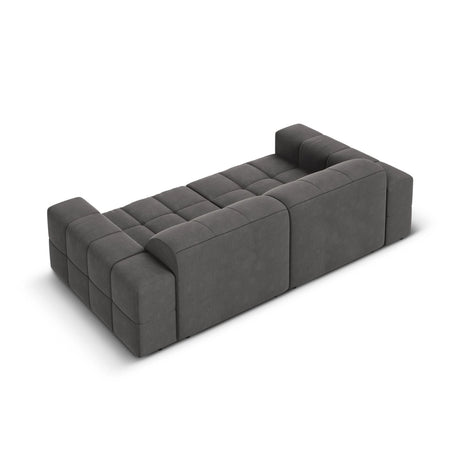 Chicago 3-Sitzer Sofa aus Samt in Grau (Bluvel 14), 204x102x70 cm von Cosmopolitan Design – Bild 5