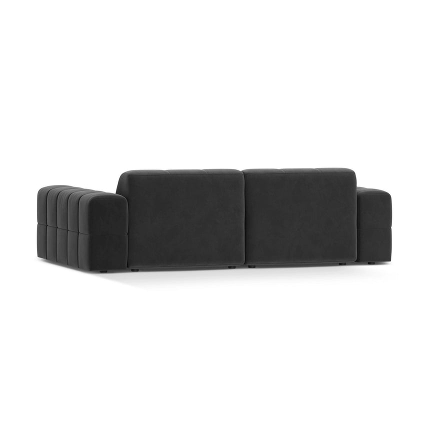 Chicago 3-Sitzer Sofa aus Samt in Grau (Venus 2930), 212x102 cm von Cosmopolitan Design – Bild 4