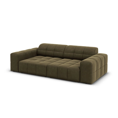 Chicago 3-Sitzer Sofa aus Samt in Grün (Bluvel 77), 204x102x70 cm von Cosmopolitan Design – Bild 4