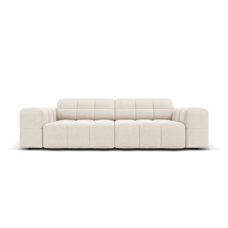 Chicago 3-Sitzer Sofa aus Samt in Hellbeige (Bluvel 22), 204x102x70 cm von Cosmopolitan Design – Bild 1