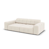 Chicago 3-Sitzer Sofa aus Samt in Hellbeige (Bluvel 22), 204x102x70 cm von Cosmopolitan Design – Bild 4