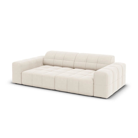 Chicago 3-Sitzer Sofa aus Samt in Hellbeige (Bluvel 22), 204x102x70 cm von Cosmopolitan Design – Bild 4
