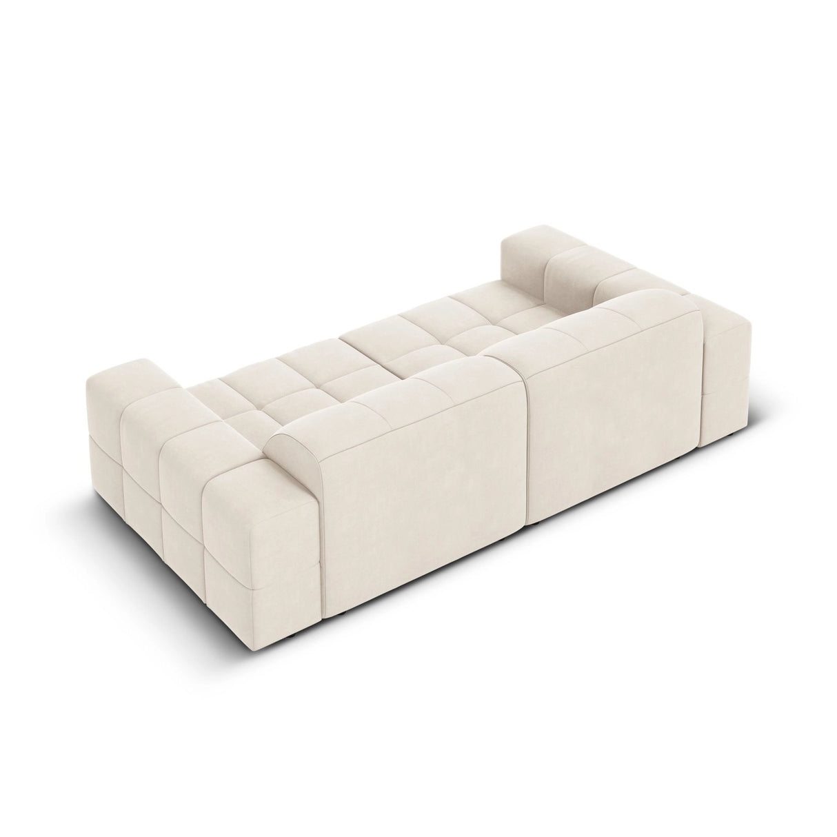 Chicago 3-Sitzer Sofa aus Samt in Hellbeige (Bluvel 22), 204x102x70 cm von Cosmopolitan Design – Bild 5