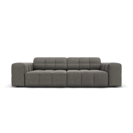 Chicago 3-Sitzer Sofa aus Samt in Hellgrau (Bluvel 13), 204x102x70 cm von Cosmopolitan Design – Bild 1