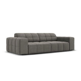 Chicago 3-Sitzer Sofa aus Samt in Hellgrau (Bluvel 13), 204x102x70 cm von Cosmopolitan Design – Bild 3