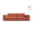 Chicago 3-Sitzer Sofa aus Samt in Koralle (Venus 2933), 212x102 cm von Cosmopolitan Design – Bild 1