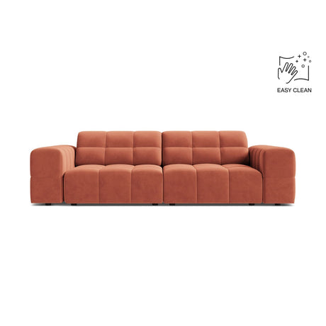 Chicago 3-Sitzer Sofa aus Samt in Koralle (Venus 2933), 212x102 cm von Cosmopolitan Design – Bild 1