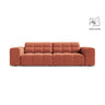 Chicago 3-Sitzer Sofa aus Samt in Koralle (Venus 2933), 212x102 cm von Cosmopolitan Design – Bild 1
