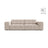 Chicago 3-Sitzer Sofa aus Samt in Leichtes Beige (Venus 2927), 212x102 cm von Cosmopolitan Design – Bild 1
