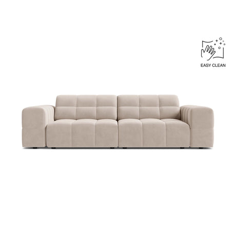 Chicago 3-Sitzer Sofa aus Samt in Leichtes Beige (Venus 2927), 212x102 cm von Cosmopolitan Design – Bild 1