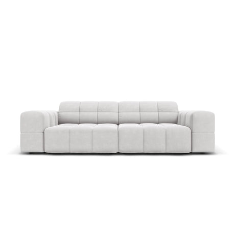 Chicago 3-Sitzer Sofa aus Samt in Silber (Bluvel 03), 204x102x70 cm von Cosmopolitan Design – Bild 1