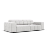 Chicago 3-Sitzer Sofa aus Samt in Silber (Bluvel 03), 204x102x70 cm von Cosmopolitan Design – Bild 3