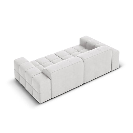 Chicago 3-Sitzer Sofa aus Samt in Silber (Bluvel 03), 204x102x70 cm von Cosmopolitan Design – Bild 5
