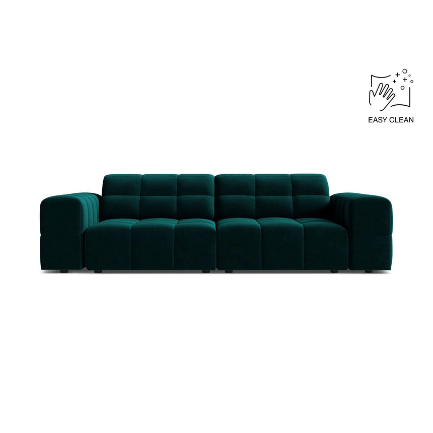 Chicago 3-Sitzer Sofa aus Samt in Tiefes Petrol (Venus 2911), 212x102 cm von Cosmopolitan Design – Bild 1