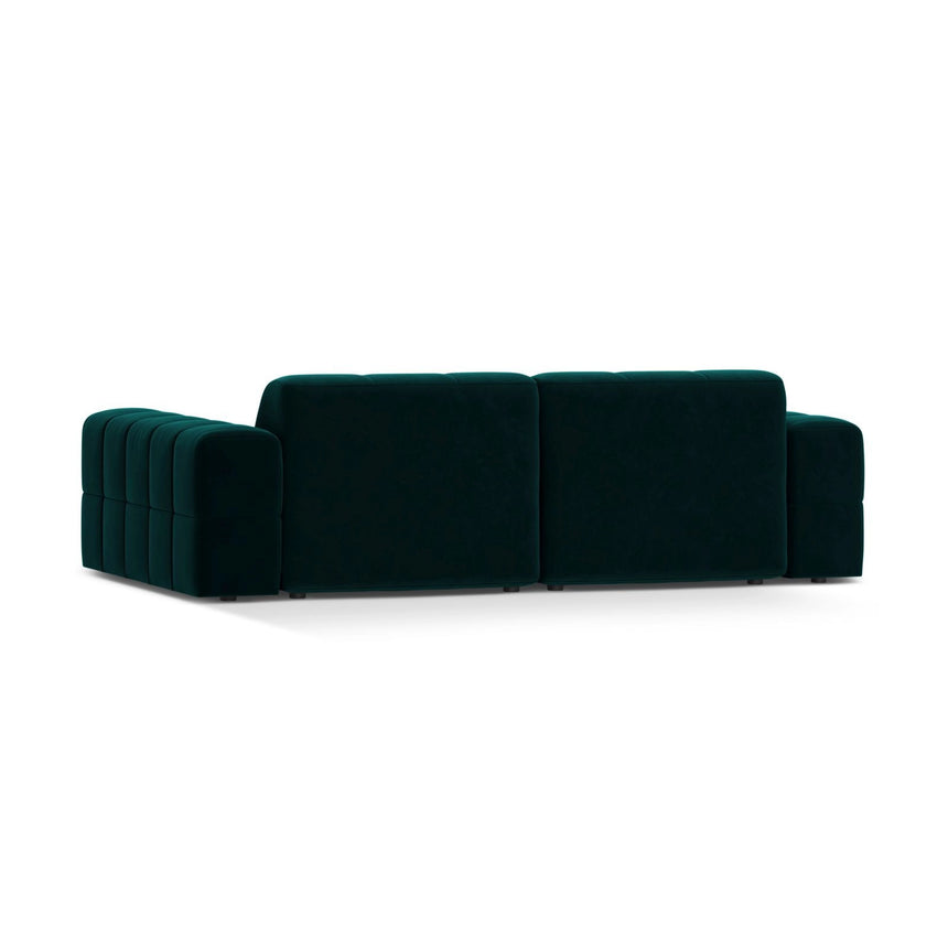 Chicago 3-Sitzer Sofa aus Samt in Tiefes Petrol (Venus 2911), 212x102 cm von Cosmopolitan Design – Bild 4