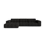 Chicago 4-Sitzer Ecksofa, Linke Seite, aus Chenille in Anthrazit (Eden 21 Black), 294x167 cm von Cosmopolitan Design – Bild 1