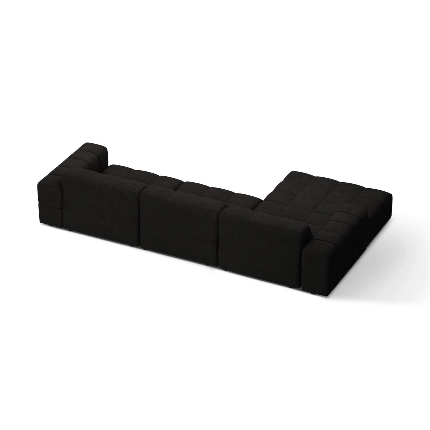 Chicago 4-Sitzer Ecksofa, Linke Seite, aus Chenille in Anthrazit (Eden 21 Black), 294x167 cm von Cosmopolitan Design – Bild 4